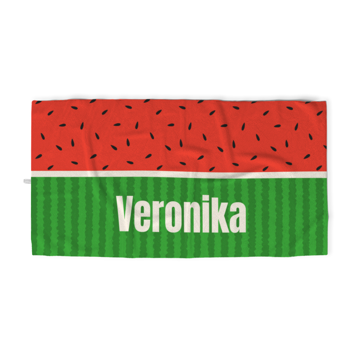 Duschtuch Melone mit Namen personalisiert - personalisiertes Namensduschtuch - Duschtuch mit Namen - Melone