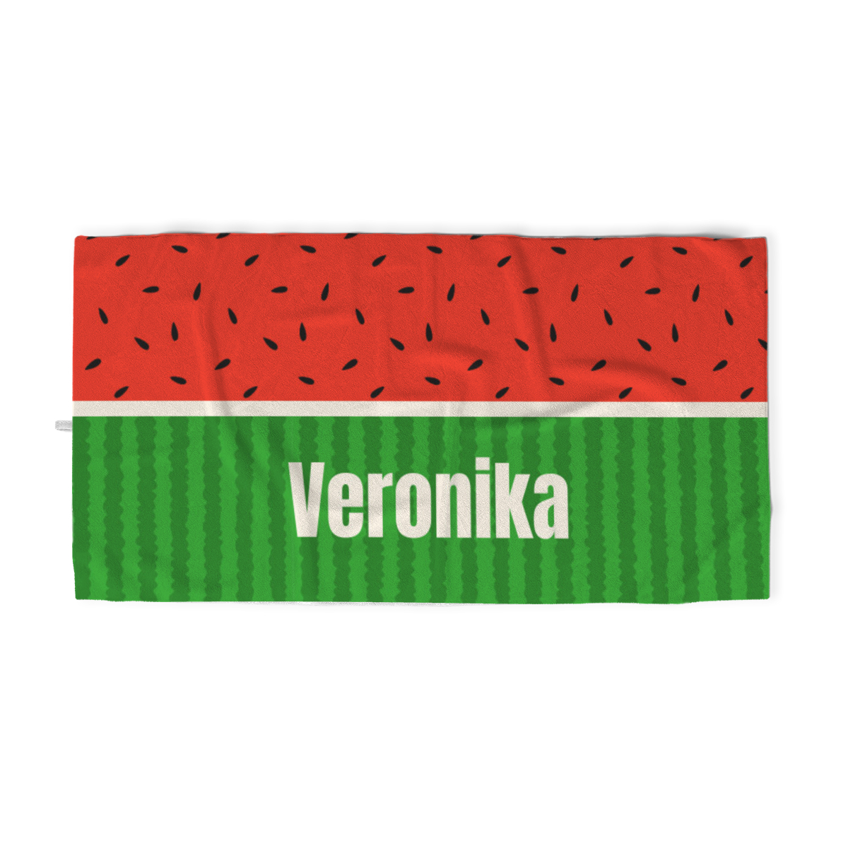 Strandtuch Melone mit Namen personalisiert - personalisiertes Namensbadetuch - Strandtuch mit Namen - Melone