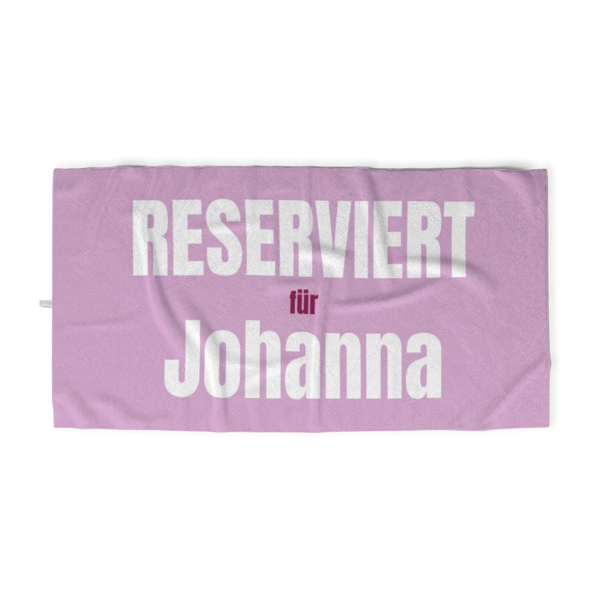 Duschtuch "Reserviert für" mit Namen personalisierbar - personalisiertes Namensduschtuch - witziges Duschtuch mit Namen und Spruch - Reserviert rosa
