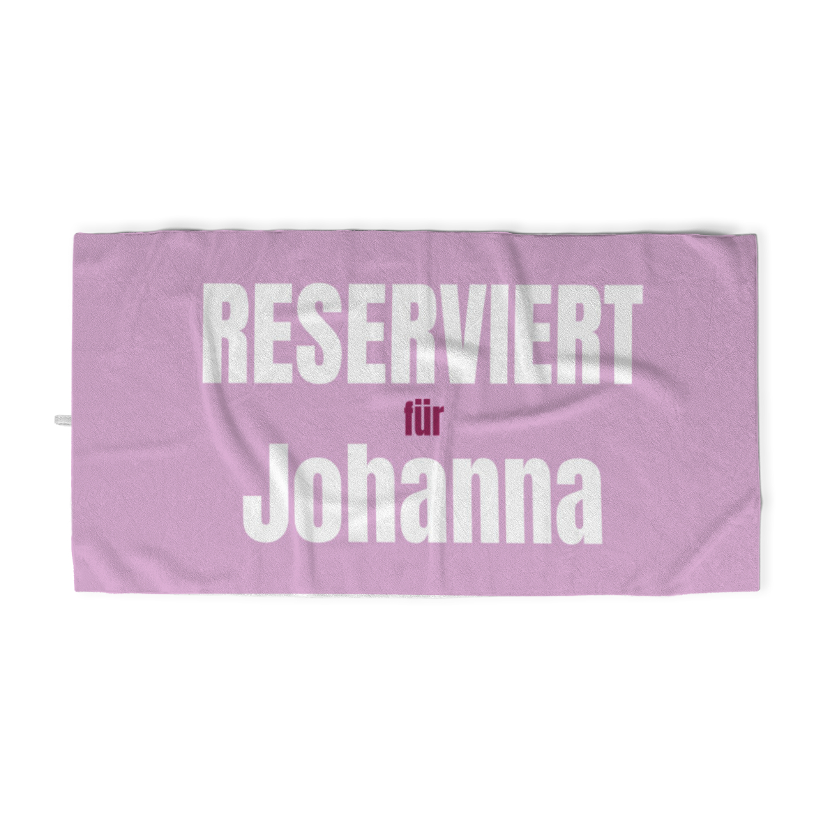 Strandtuch Reserviert für mit Namen personalisierbar - personalisiertes Namens-Badetuch - witziges Strandtuch mit Namen und Spruch - Reserviert rosa Reserviert rosa