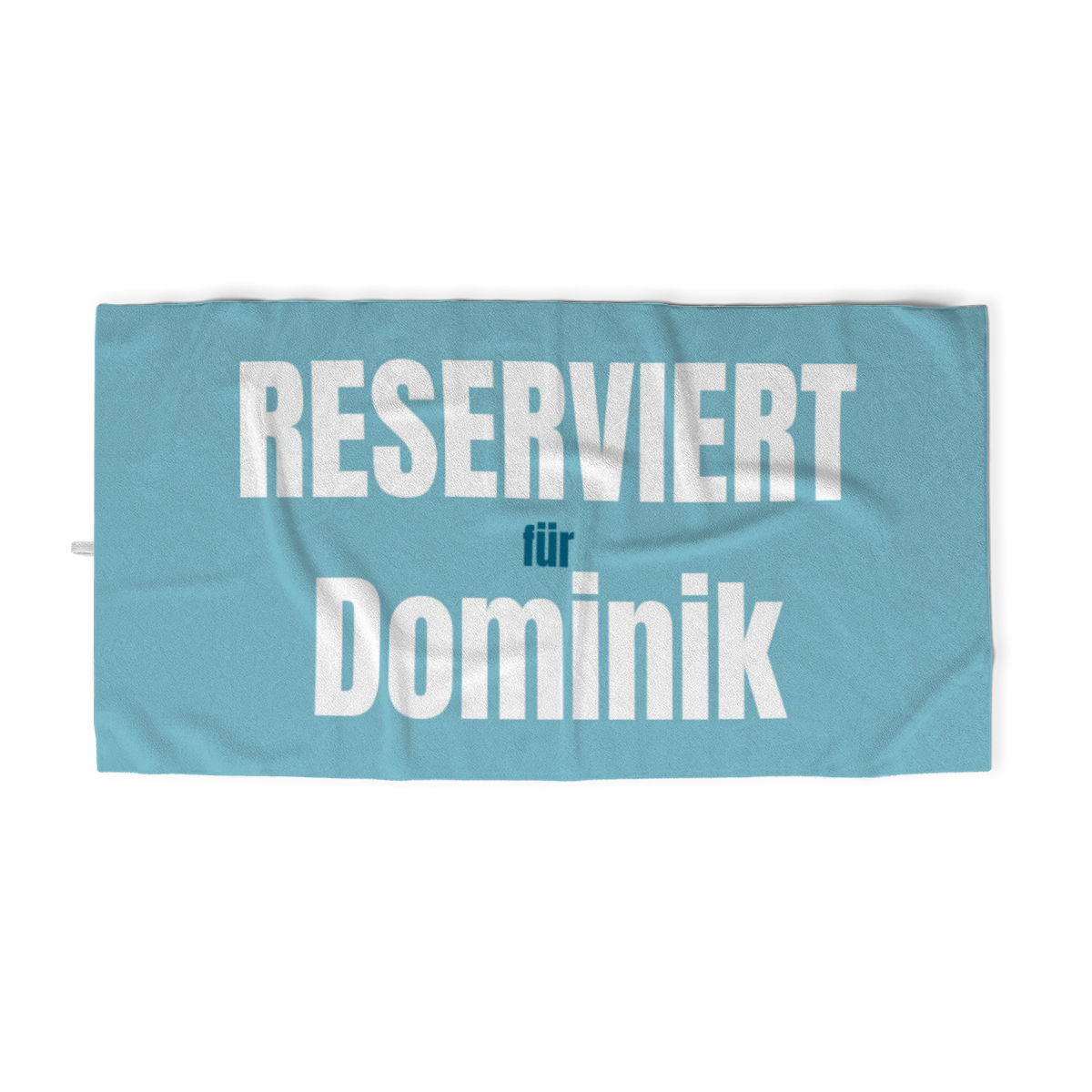 Duschtuch Reserviert für mit Namen personalisierbar - personalisiertes Namensduschtuch - witziges Duschtuch mit Namen und Spruch - Reserviert blau