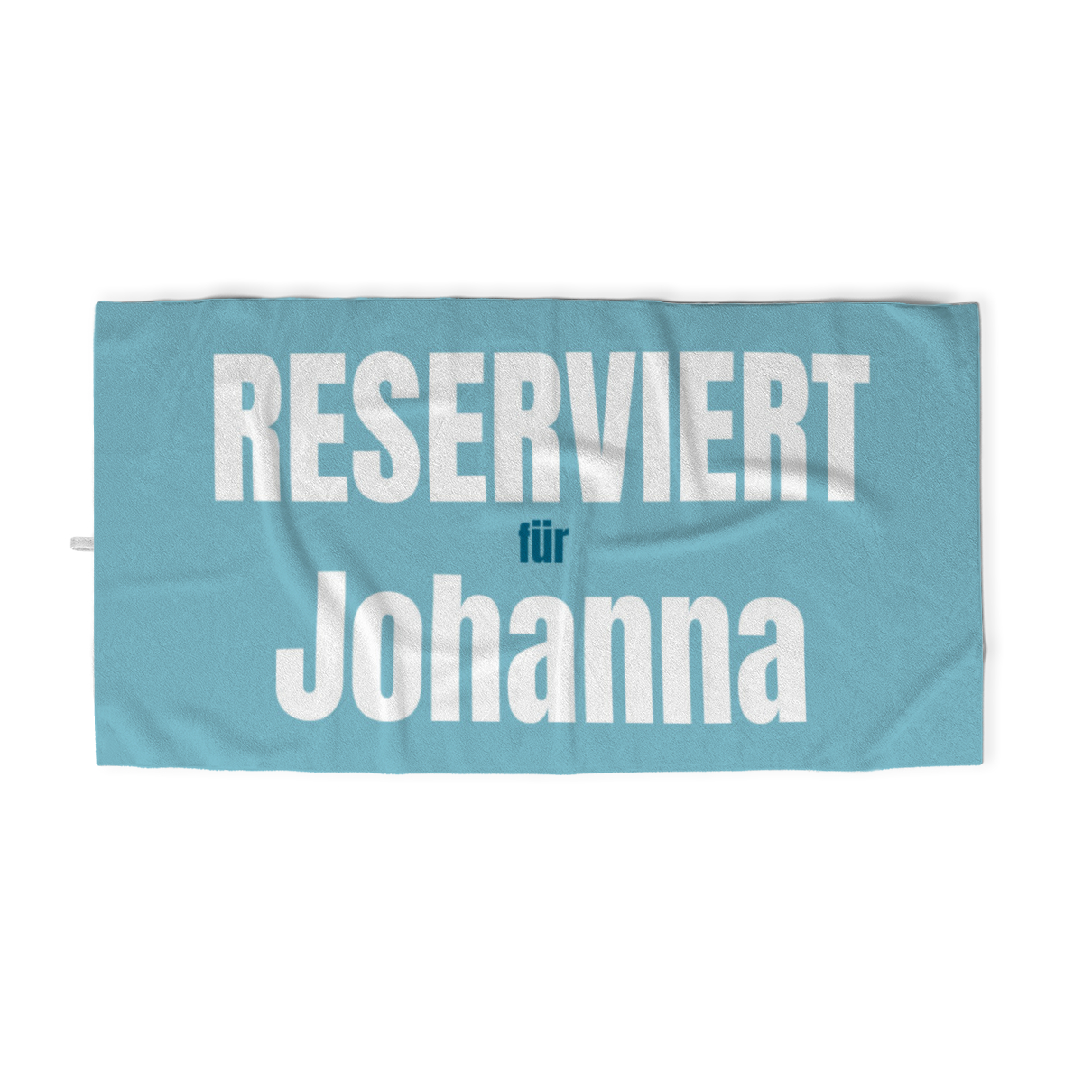 Handtuch Reserviert für mit Namen personalisierbar - personalisiertes Namenshandtuch - witziges Handtuch mit Namen und Spruch - Reserviert blau