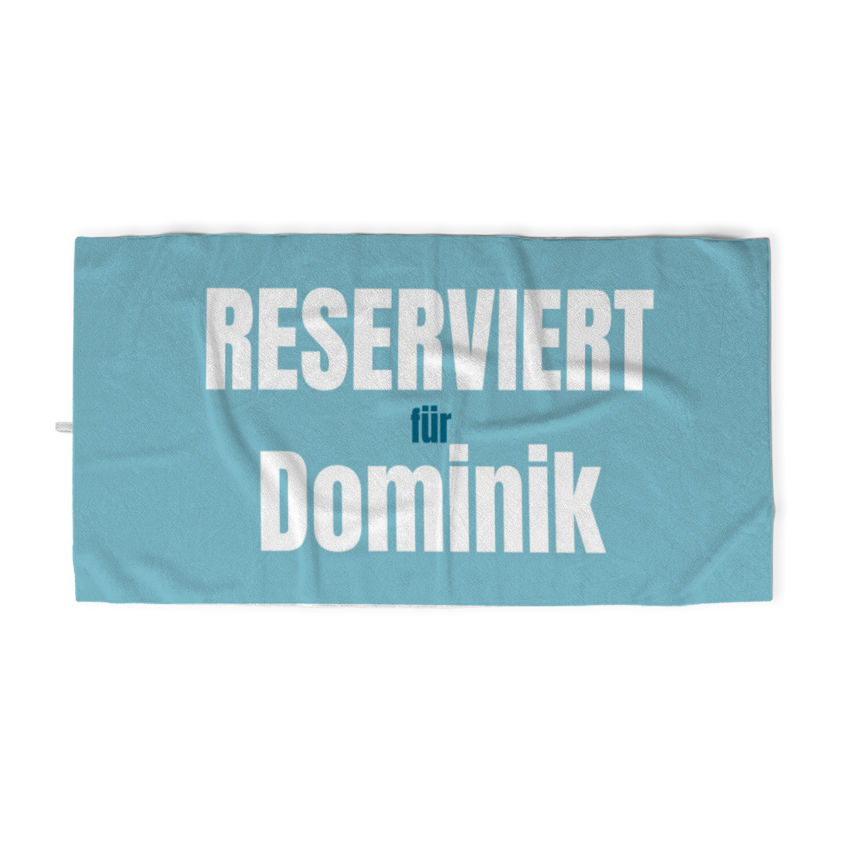 Strandtuch Reserviert für mit Namen personalisierbar - personalisiertes Namens-Badetuch - witziges Strandtuch mit Namen und Spruch - Reserviert blau