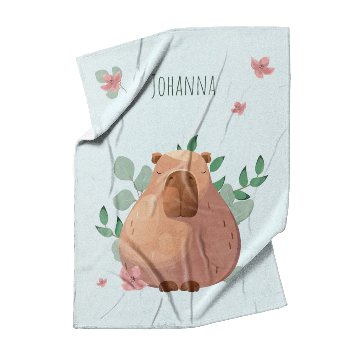 Babydecke Capybara mit Namen personalisierbar