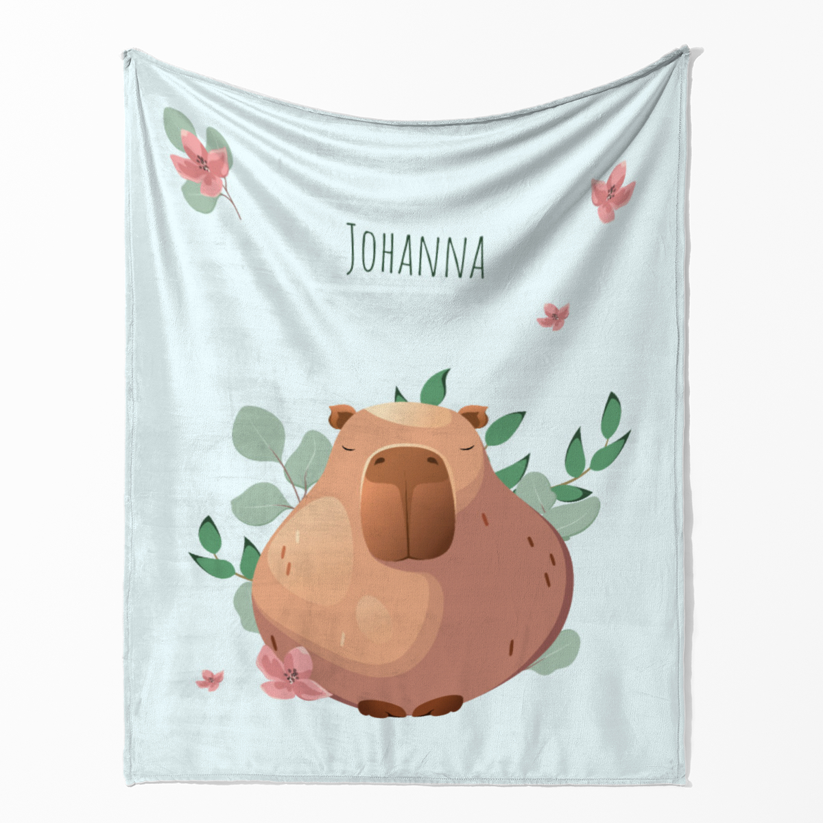Wohndecke Capybara mit Namen personalisierbar