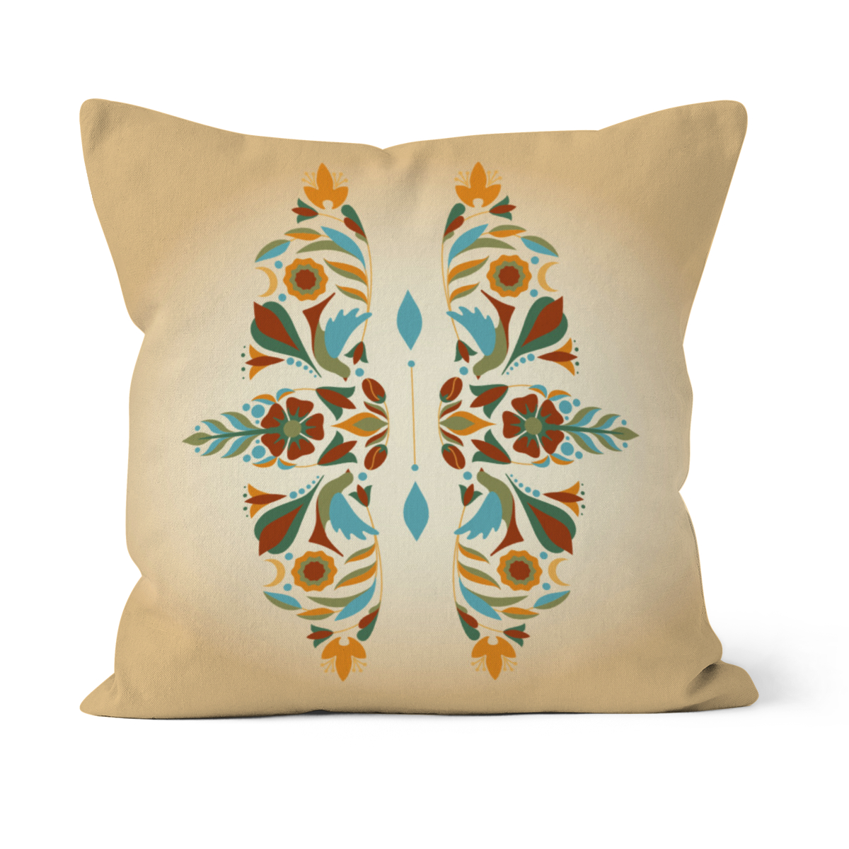 Samtkissen Zodiac Art – Zwillinge floral