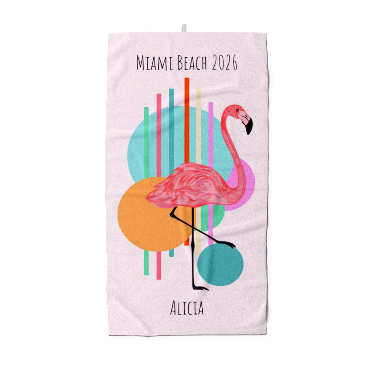 Duschtuch Flamingo abstrakt
