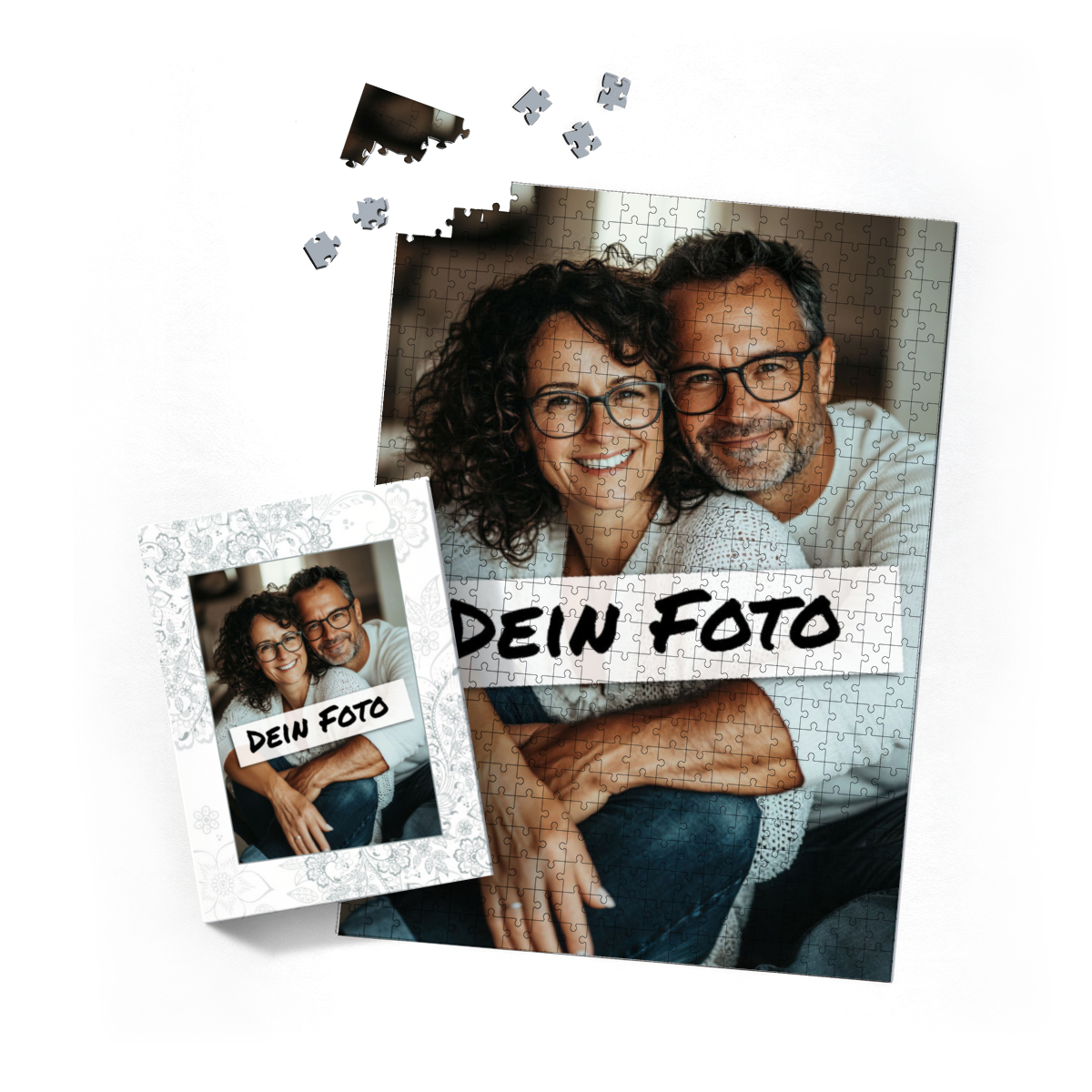 Fotopuzzle personalisiert 500 Teile Hoch Erwachsene - Floral Ornaments - Geschenk Hochzeit