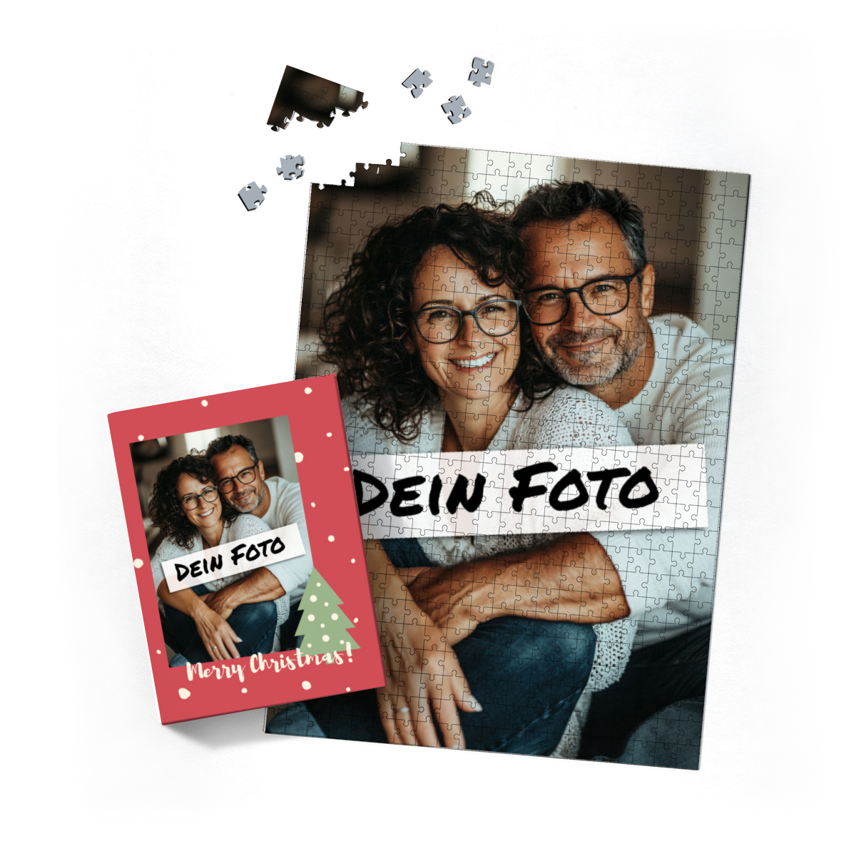 Fotopuzzle personalisiert 500 Teile Hoch Erwachsene - Merry Christmas