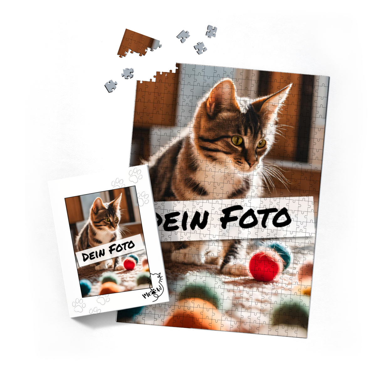 Fotopuzzle personalisiert 500 Teile Hoch Meow - Katzenbesitzer