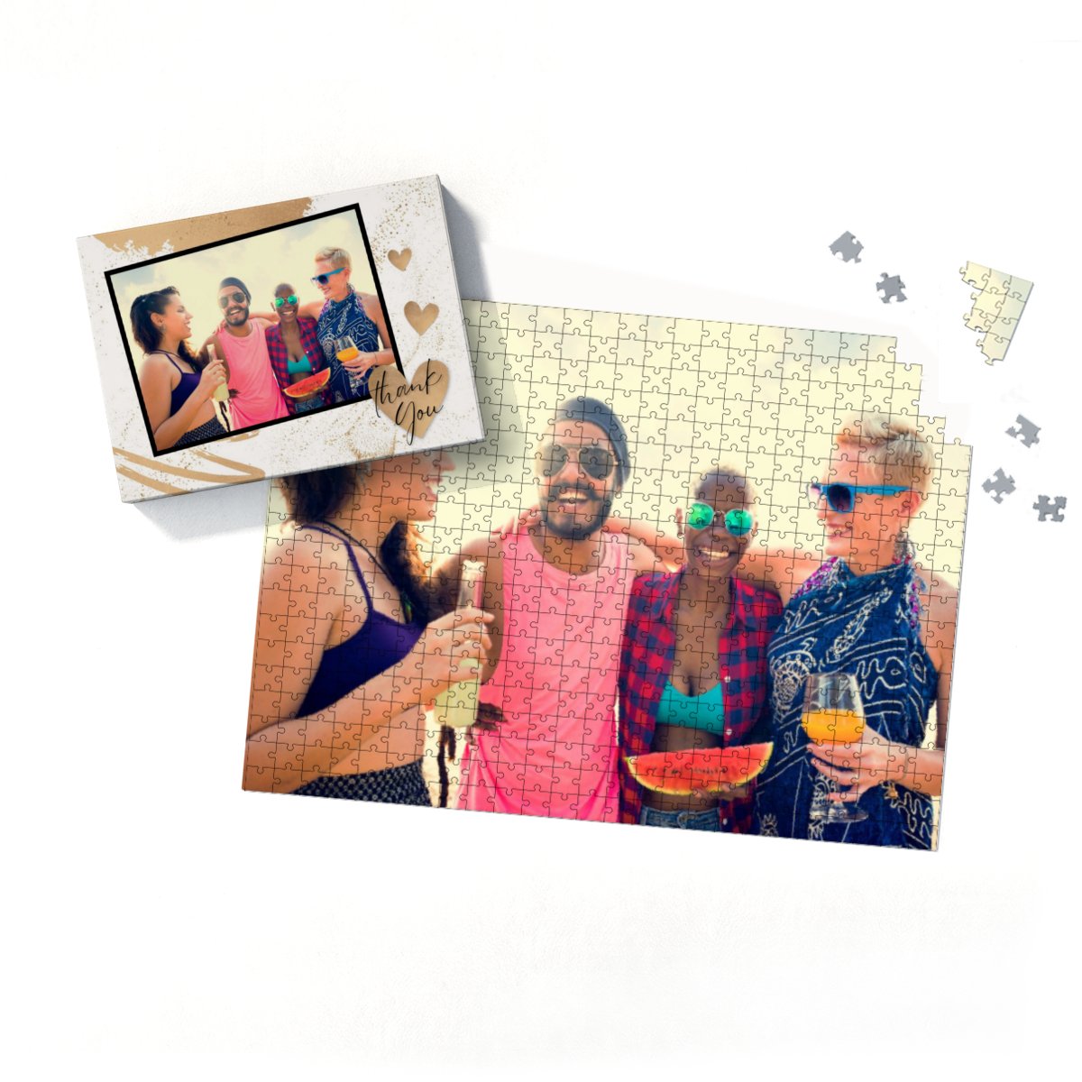Fotopuzzle 500 Teile Quer personalisiert Erwachsene - Box Thank you