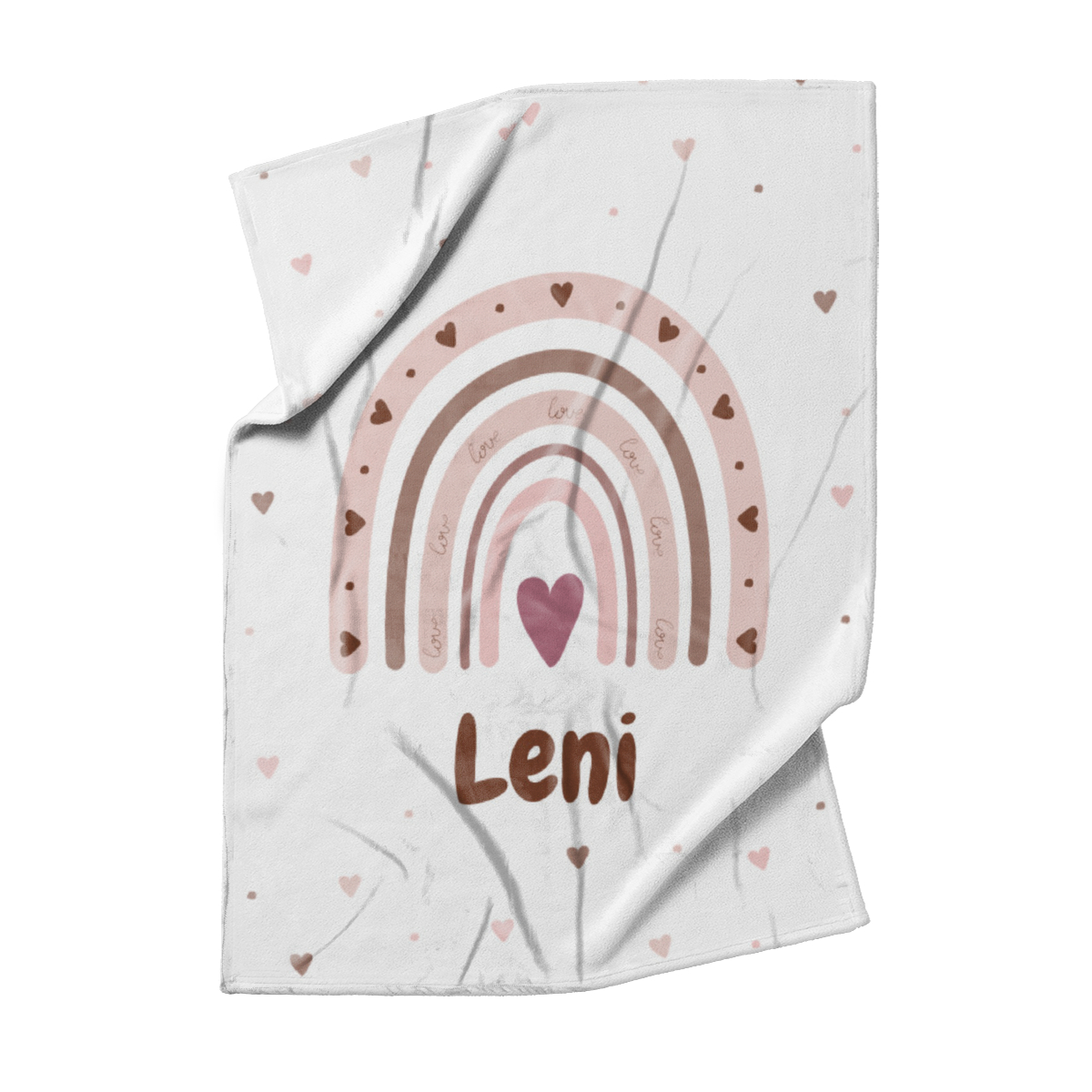 Personalisierte Babydecke rosa 75 x 100 cm
