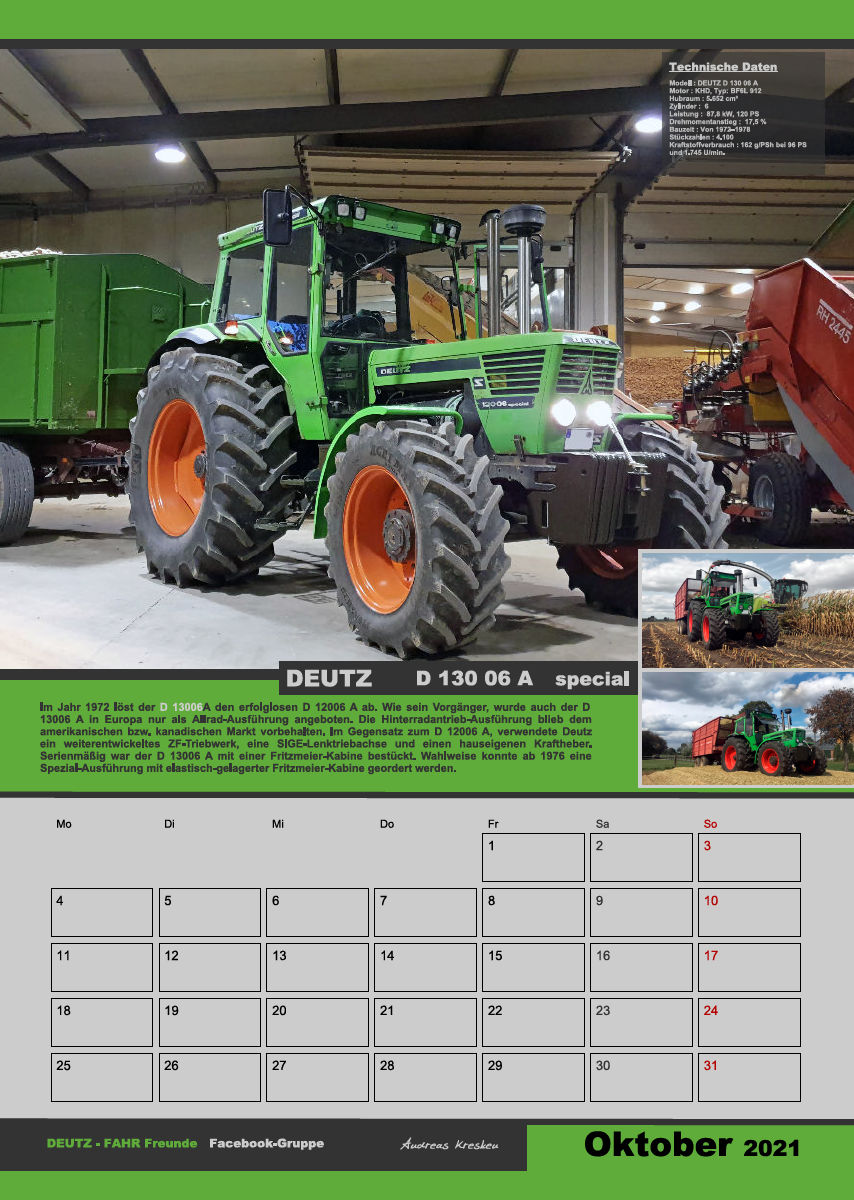  DEUTZ-FAHR Kalender 2021