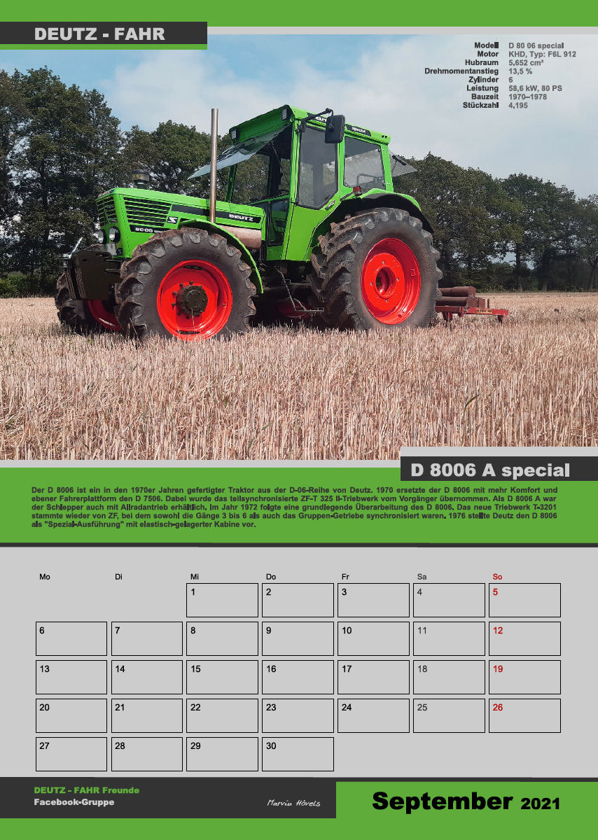  DEUTZ-FAHR Kalender 2021