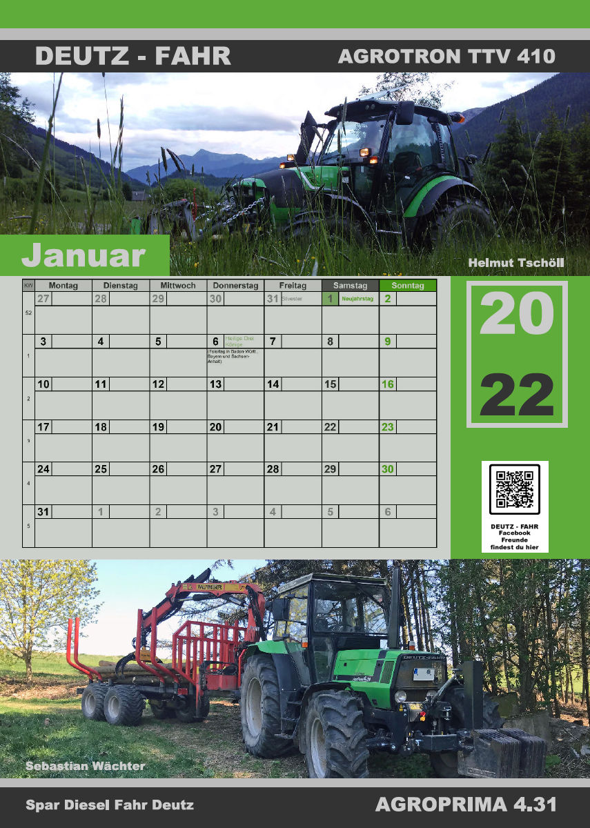  DEUTZ-FAHR Kalender 2021